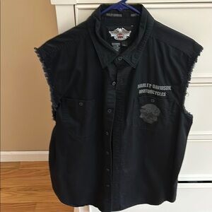 Harley-Davidson Men's Black Sleeveless Shirt